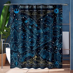 Position Of The Constellations Illustration Star Blue Shower Curtain 60  X 72  (medium)  by Bakwanart