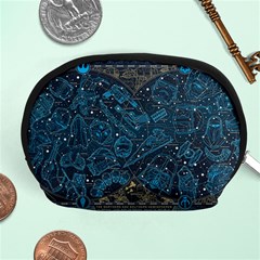 Position Of The Constellations Illustration Star Blue Accessory Pouch (medium) by Bakwanart