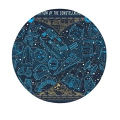 Position Of The Constellations Illustration Star Blue Mini Round Pill Box (pack Of 3) by Bakwanart