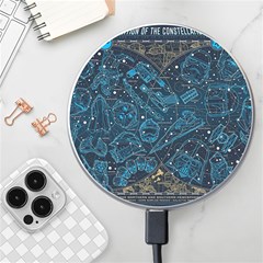 Position Of The Constellations Illustration Star Blue Wireless Fast Charger(white) by Bakwanart