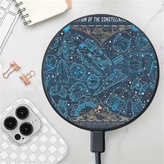 Position Of The Constellations Illustration Star Blue Wireless Fast Charger(black)