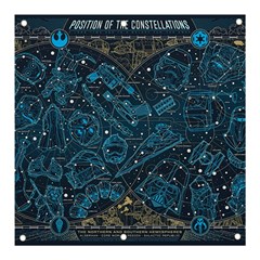 Position Of The Constellations Illustration Star Blue Banner And Sign 3  X 3  by Bakwanart