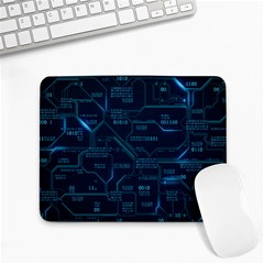 Technology Computer Circuit Boards Electricity Cpu Binary Small Mousepad by Bakwanart