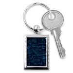 Technology Computer Circuit Boards Electricity Cpu Binary Key Chain (Rectangle) Front