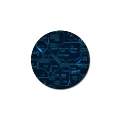 Technology Computer Circuit Boards Electricity Cpu Binary Golf Ball Marker (4 Pack) by Bakwanart