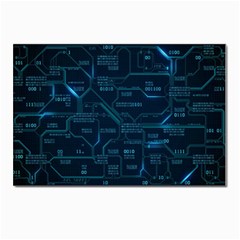 Technology Computer Circuit Boards Electricity Cpu Binary Postcard 4 x 6  (pkg Of 10) by Bakwanart