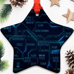 Technology Computer Circuit Boards Electricity Cpu Binary Star Ornament (two Sides)