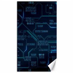 Technology Computer Circuit Boards Electricity Cpu Binary Canvas 40  X 72  by Bakwanart