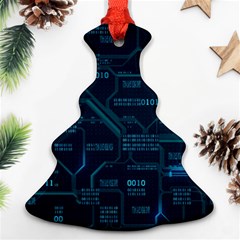 Technology Computer Circuit Boards Electricity Cpu Binary Ornament (christmas Tree) 