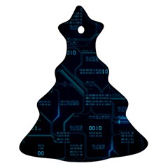 Technology Computer Circuit Boards Electricity Cpu Binary Christmas Tree Ornament (two Sides)