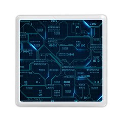 Technology Computer Circuit Boards Electricity Cpu Binary Memory Card Reader (square) by Bakwanart