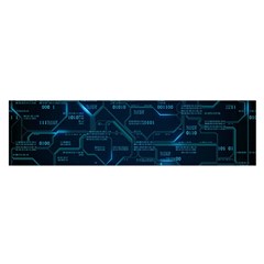 Technology Computer Circuit Boards Electricity Cpu Binary Oblong Satin Scarf (16  X 60 ) by Bakwanart