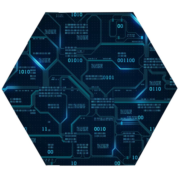 Technology Computer Circuit Boards Electricity Cpu Binary Wooden Puzzle Hexagon