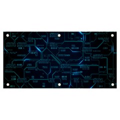 Technology Computer Circuit Boards Electricity Cpu Binary Banner And Sign 6  X 3  by Bakwanart