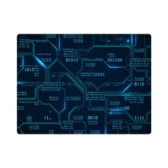 Technology Computer Circuit Boards Electricity Cpu Binary Premium Plush Fleece Blanket (mini) by Bakwanart