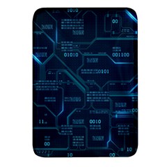 Technology Computer Circuit Boards Electricity Cpu Binary Rectangular Glass Fridge Magnet (4 Pack)