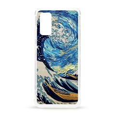 The Great Wave Of Kanagawa Painting Hokusai, Starry Night Vincent Van Gogh Samsung Galaxy S20 6 2 Inch Tpu Uv Case by Bakwanart