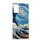 The Great Wave Of Kanagawa Painting Hokusai, Starry Night Vincent Van Gogh Samsung Galaxy Note 20 TPU UV Case Front