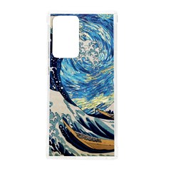 The Great Wave Of Kanagawa Painting Hokusai, Starry Night Vincent Van Gogh Samsung Galaxy Note 20 Ultra Tpu Uv Case by Bakwanart