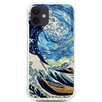 The Great Wave Of Kanagawa Painting Hokusai, Starry Night Vincent Van Gogh iPhone 12/12 Pro TPU UV Print Case Front