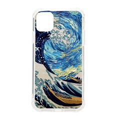 The Great Wave Of Kanagawa Painting Hokusai, Starry Night Vincent Van Gogh Iphone 11 Tpu Uv Print Case