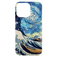 The Great Wave Of Kanagawa Painting Hokusai, Starry Night Vincent Van Gogh Iphone 14 Pro Max Black Uv Print Case