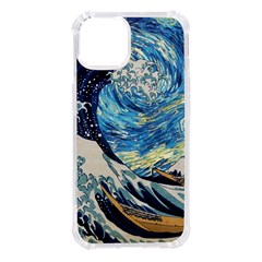 The Great Wave Of Kanagawa Painting Hokusai, Starry Night Vincent Van Gogh Iphone 14 Tpu Uv Print Case by Bakwanart