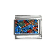 Gray Circuit Board Electronics Electronic Components Microprocessor Italian Charm (9mm) by Bakwanart