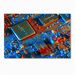 Gray Circuit Board Electronics Electronic Components Microprocessor Postcard 4 x 6  (pkg Of 10) by Bakwanart