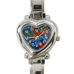 Gray Circuit Board Electronics Electronic Components Microprocessor Heart Italian Charm Watch Front