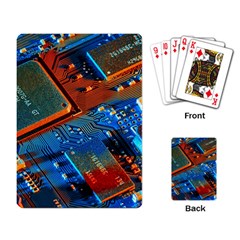 Gray Circuit Board Electronics Electronic Components Microprocessor Playing Cards Single Design (rectangle)