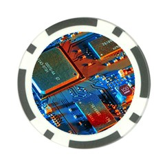 Gray Circuit Board Electronics Electronic Components Microprocessor Poker Chip Card Guard by Bakwanart