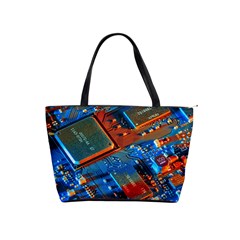 Gray Circuit Board Electronics Electronic Components Microprocessor Classic Shoulder Handbag by Bakwanart