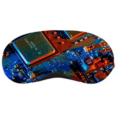 Gray Circuit Board Electronics Electronic Components Microprocessor Sleeping Mask by Bakwanart