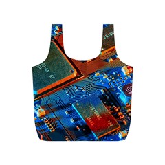 Gray Circuit Board Electronics Electronic Components Microprocessor Full Print Recycle Bag (s) by Bakwanart