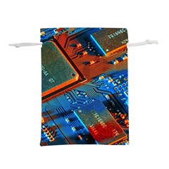 Gray Circuit Board Electronics Electronic Components Microprocessor Lightweight Drawstring Pouch (m) by Bakwanart