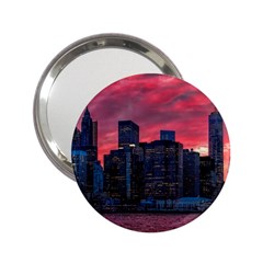 Skyline Sunset United States Reflection Usa,new York Manhattan 2 25  Handbag Mirrors by Bakwanart