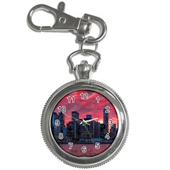 Skyline Sunset United States Reflection Usa,new York Manhattan Key Chain Watches by Bakwanart