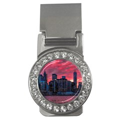 Skyline Sunset United States Reflection Usa,new York Manhattan Money Clips (cz)  by Bakwanart