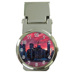 Skyline Sunset United States Reflection Usa,new York Manhattan Money Clip Watches by Bakwanart