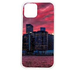 Skyline Sunset United States Reflection Usa,new York Manhattan Iphone 12 Pro Max Tpu Uv Print Case by Bakwanart