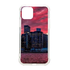 Skyline Sunset United States Reflection Usa,new York Manhattan Iphone 11 Pro 5 8 Inch Tpu Uv Print Case by Bakwanart