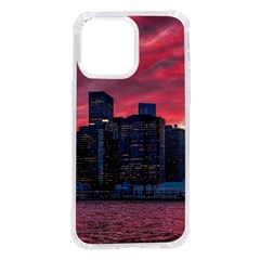 Skyline Sunset United States Reflection Usa,new York Manhattan Iphone 14 Pro Max Tpu Uv Print Case