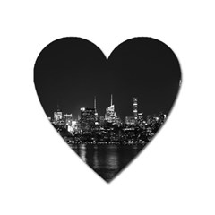 Photography Of Buildings New York City  Nyc Skyline Heart Magnet by Bakwanart