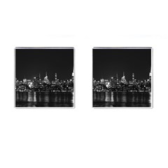 Photography Of Buildings New York City  Nyc Skyline Cufflinks (square) by Bakwanart