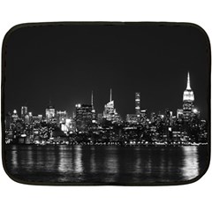 Photography Of Buildings New York City  Nyc Skyline Two Sides Fleece Blanket (mini) by Bakwanart