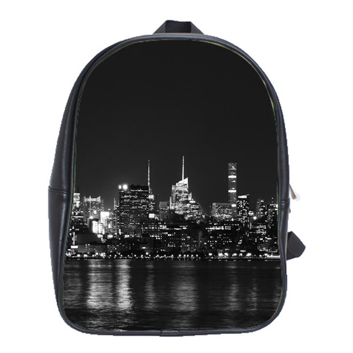 Photography Of Buildings New York City  Nyc Skyline School Bag (Large)