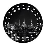 Photography Of Buildings New York City  Nyc Skyline Ornament (Round Filigree) Front