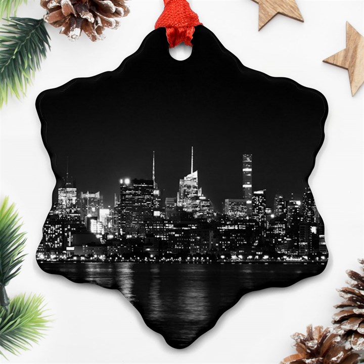 Photography Of Buildings New York City  Nyc Skyline Ornament (Snowflake)