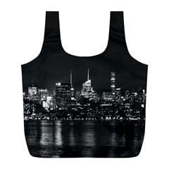 Photography Of Buildings New York City  Nyc Skyline Full Print Recycle Bag (l) by Bakwanart